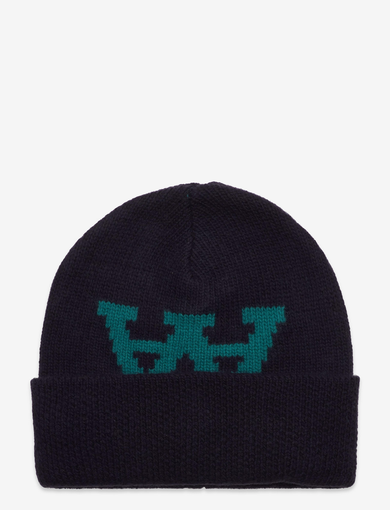 Double A by Wood Wood - Vin Jacquard beanie - beanies - navy - 0