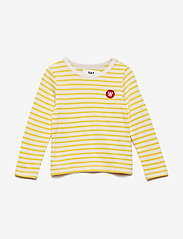 Wood Wood - Kim kids long sleeve - manches longues - off-white/yellow stripes - 0