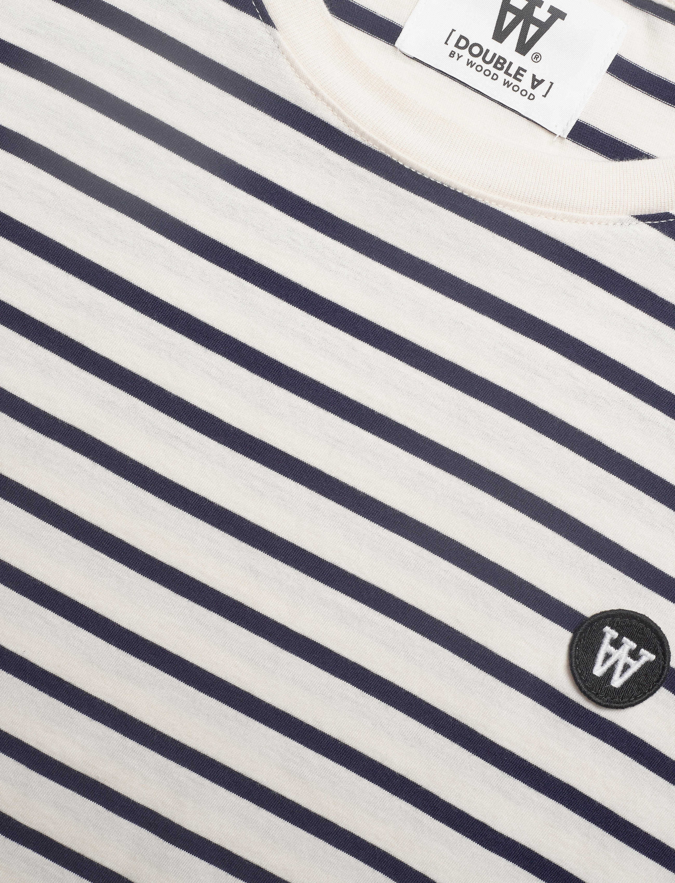 Wood Wood - Ace T-shirt - off-white/navy stripes - 2