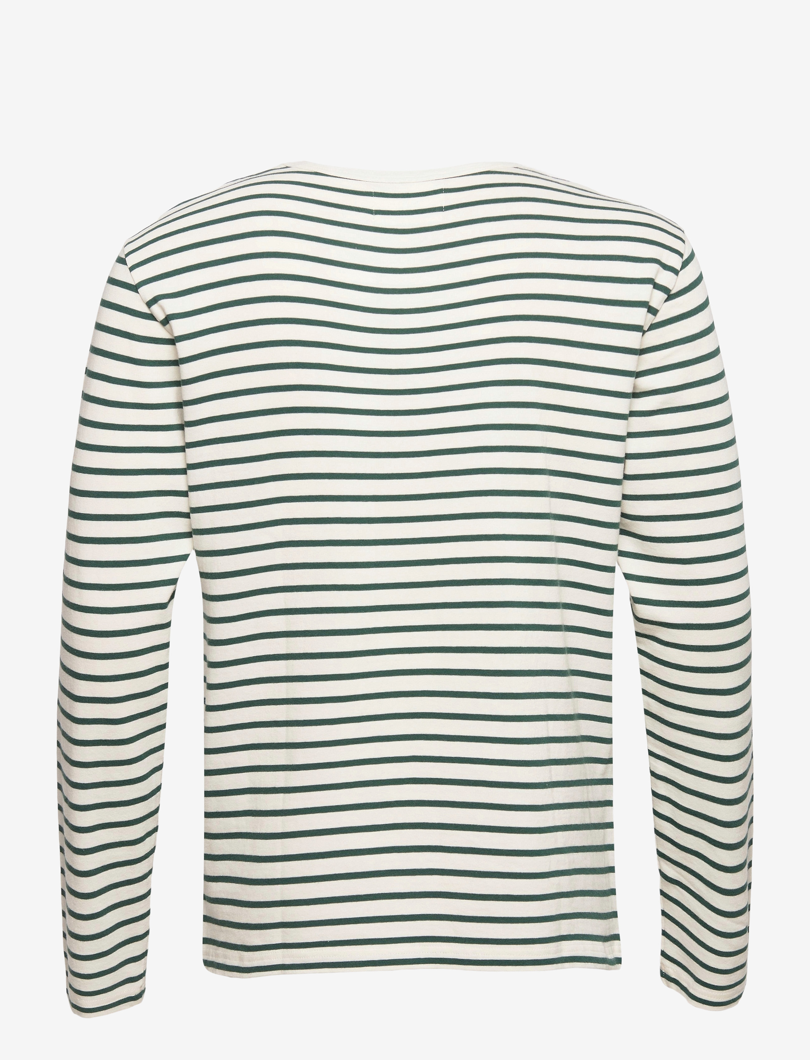 Wood Wood - Mel long sleeve - off-white/faded green stripes - 1
