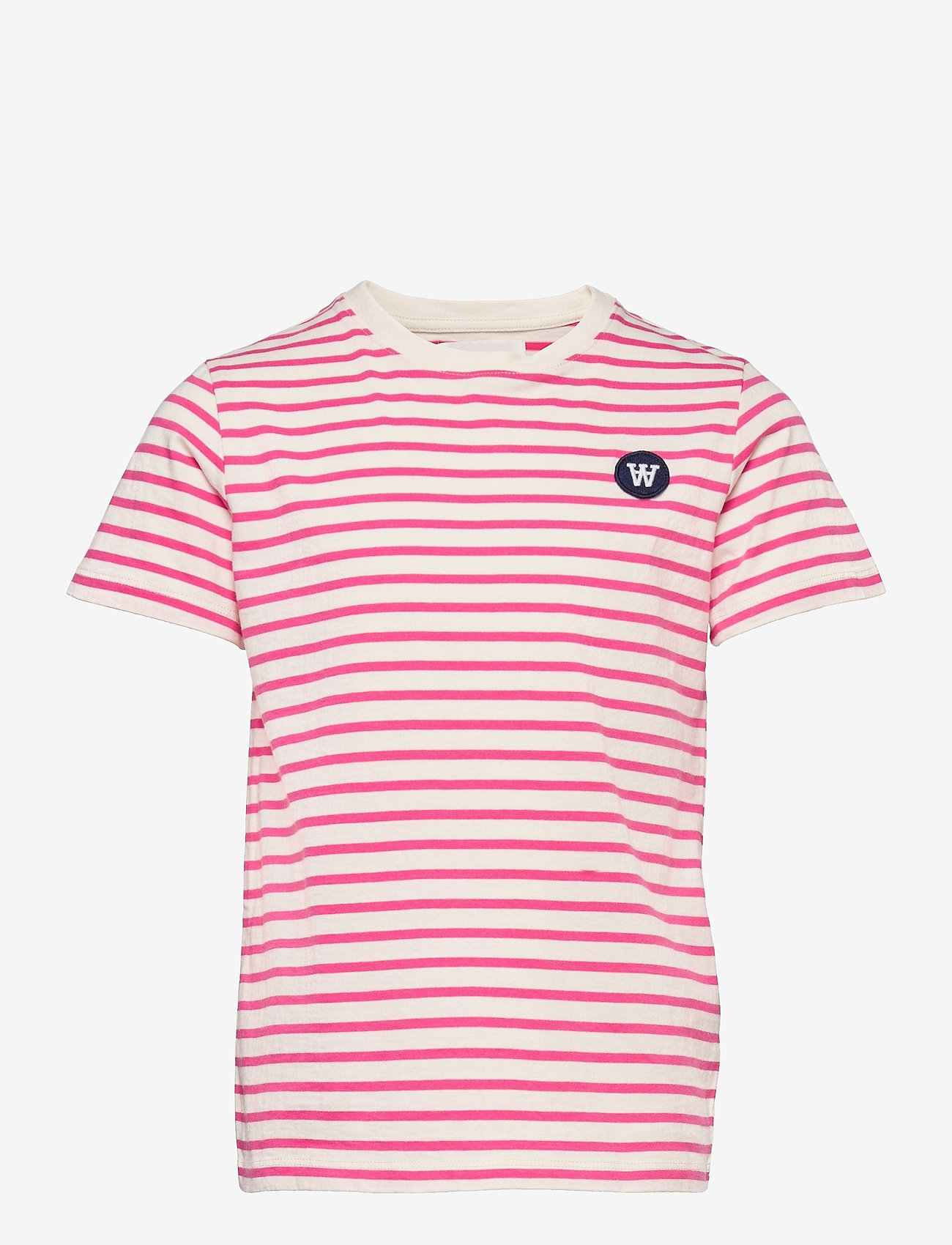 Wood Wood - Ola kids T-shirt - off-white/pink stripes - 0