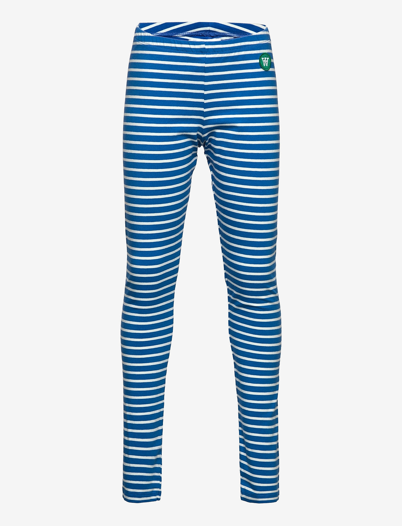 Wood Wood - Ira kids leggings - azure blue stripes - 0