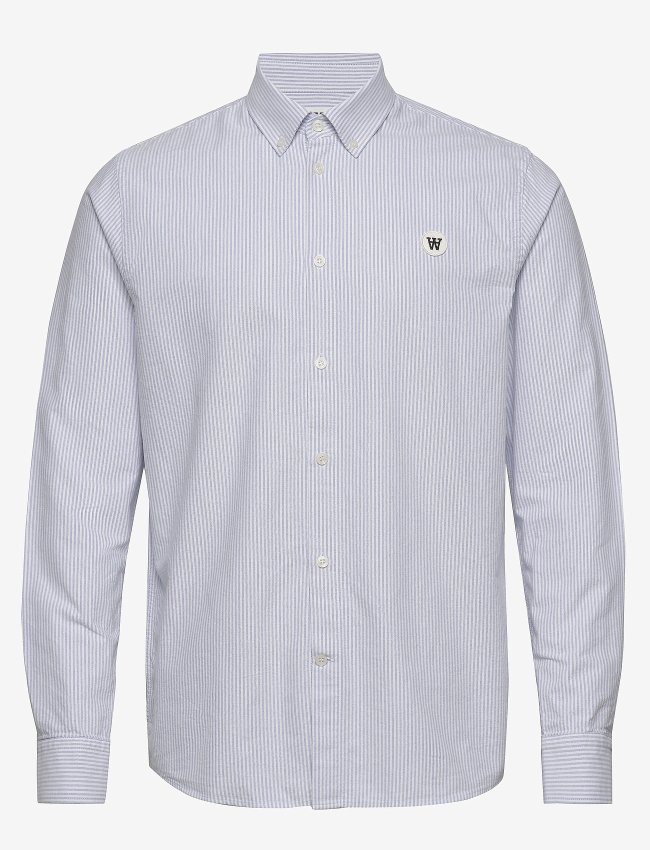 Wood Wood - Ted shirt - off-white/blue stripes - 0