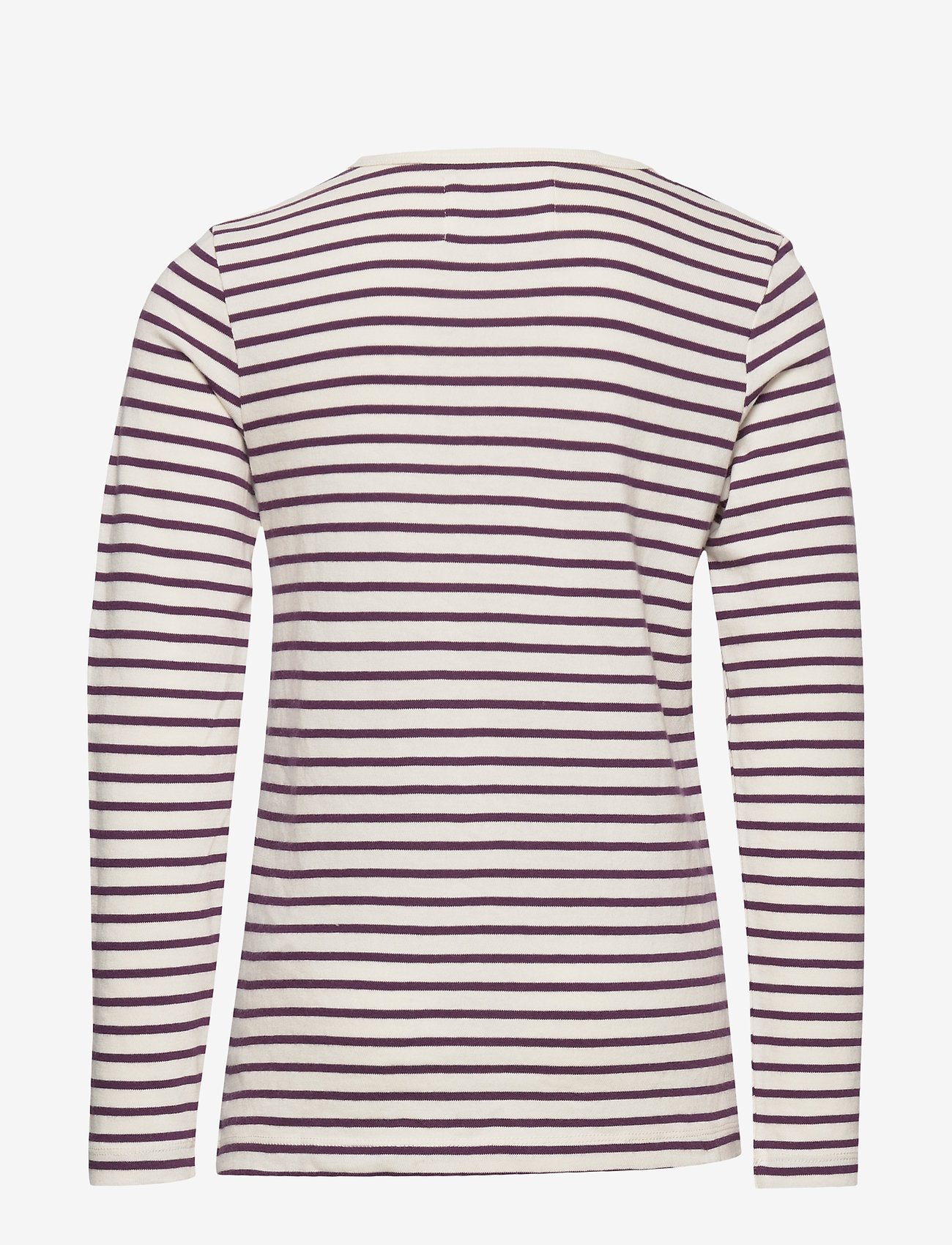 Wood Wood - Kim kids long sleeve - off-white/aubergine stripes - 1