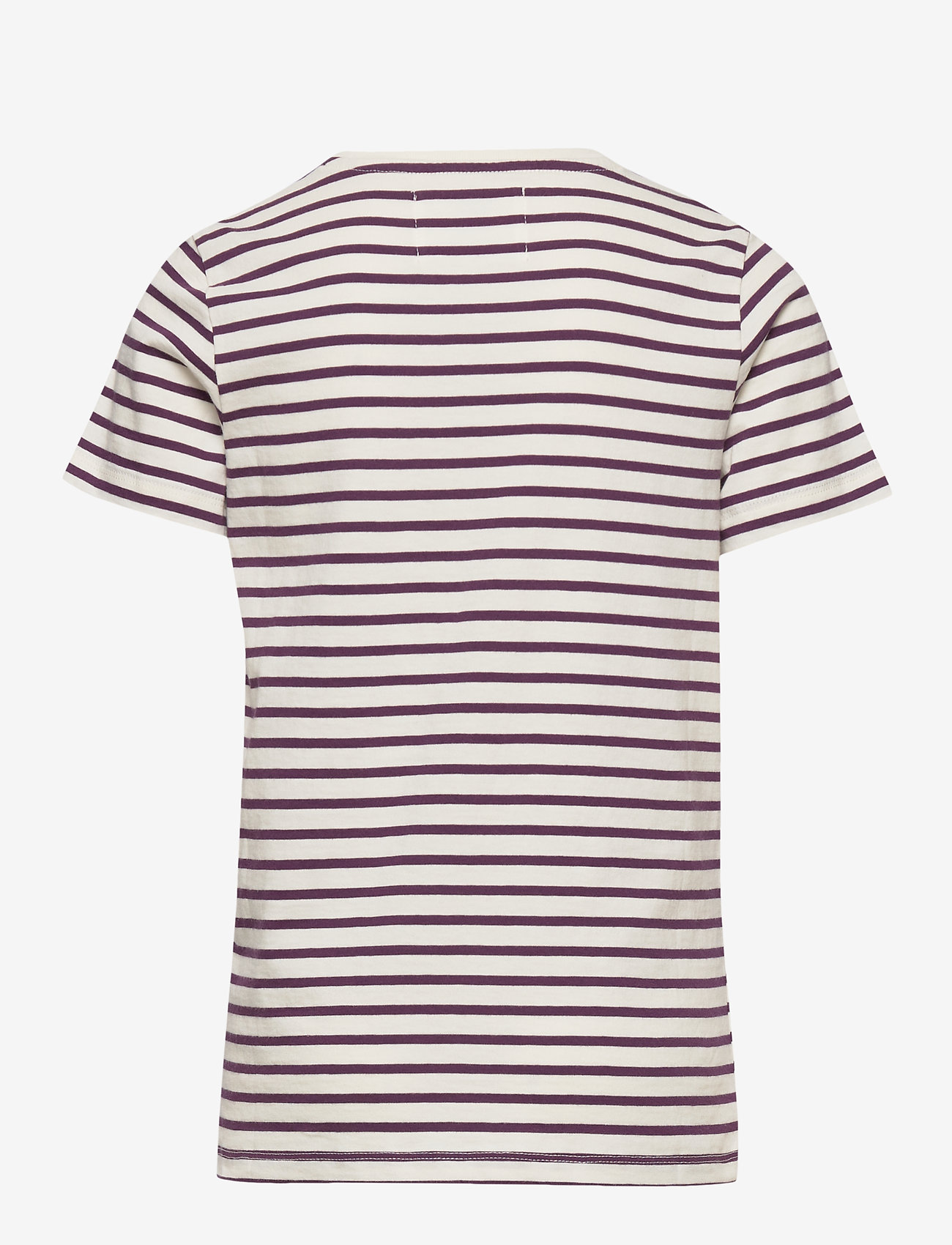 Wood Wood - Ola kids T-shirt - off-white/aubergine stripes - 1
