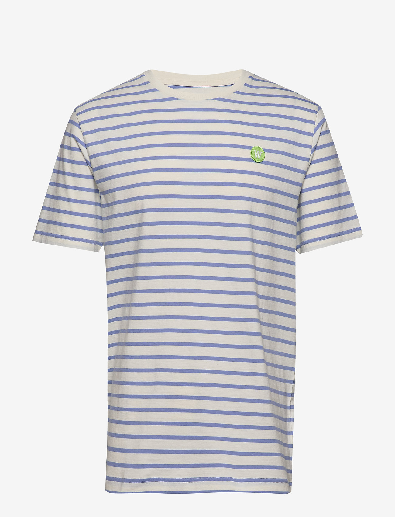 Wood Wood - Ace T-shirt - off-white/blue stripes - 0