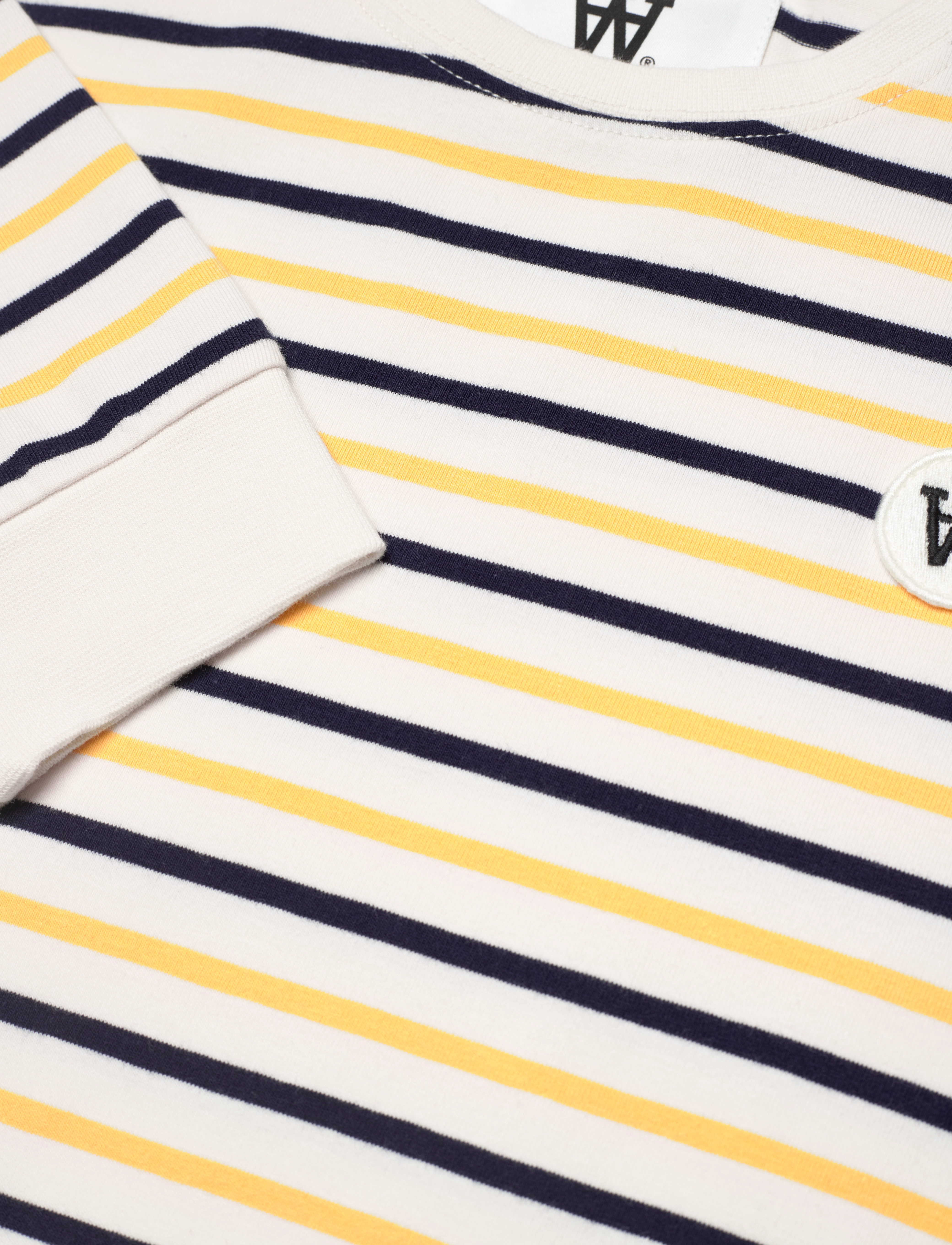 Wood Wood - Aya stripe kids dress - off-white/yellow stripes - 2