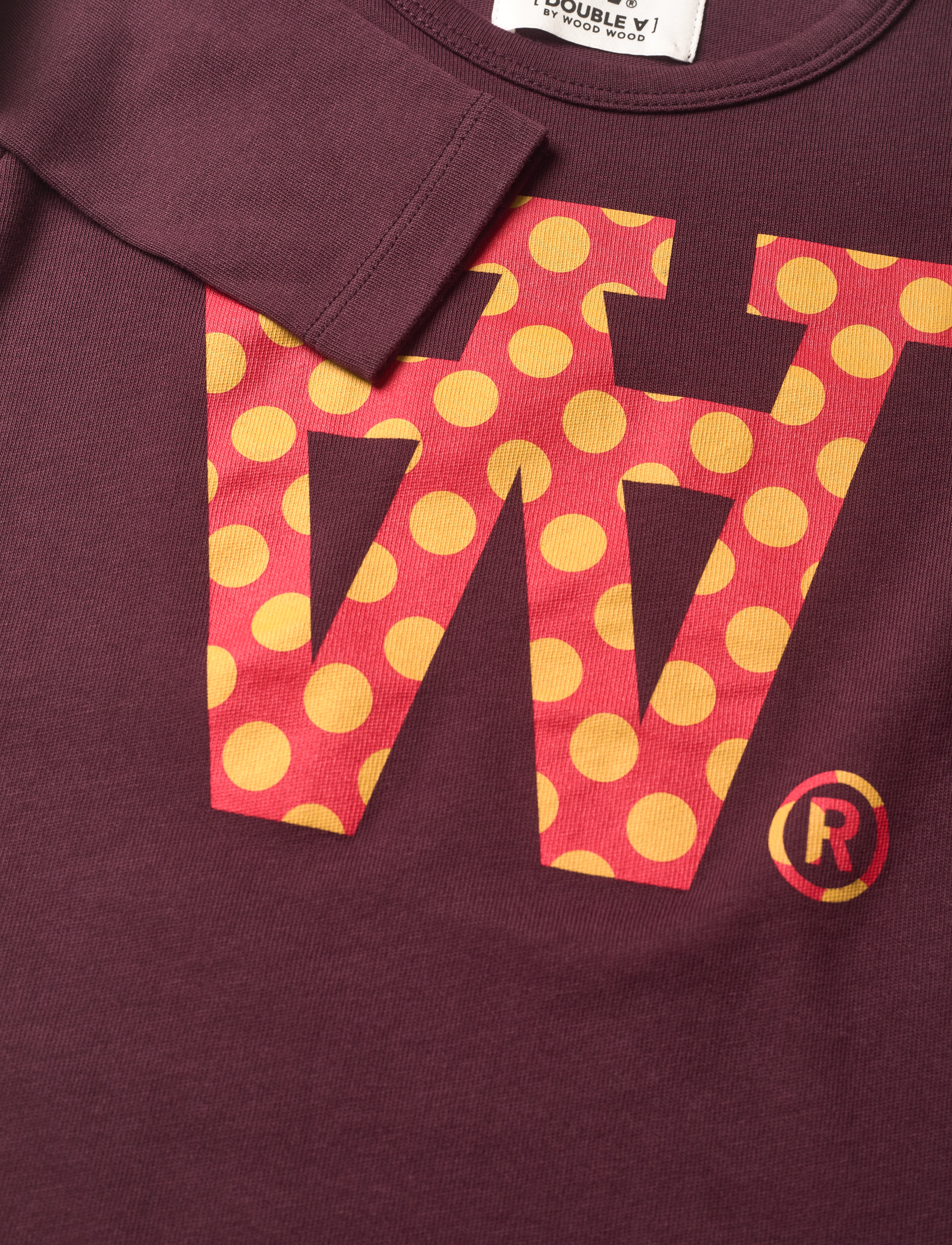 Wood Wood - Kim AA Spots kids LS - burgundy - 2