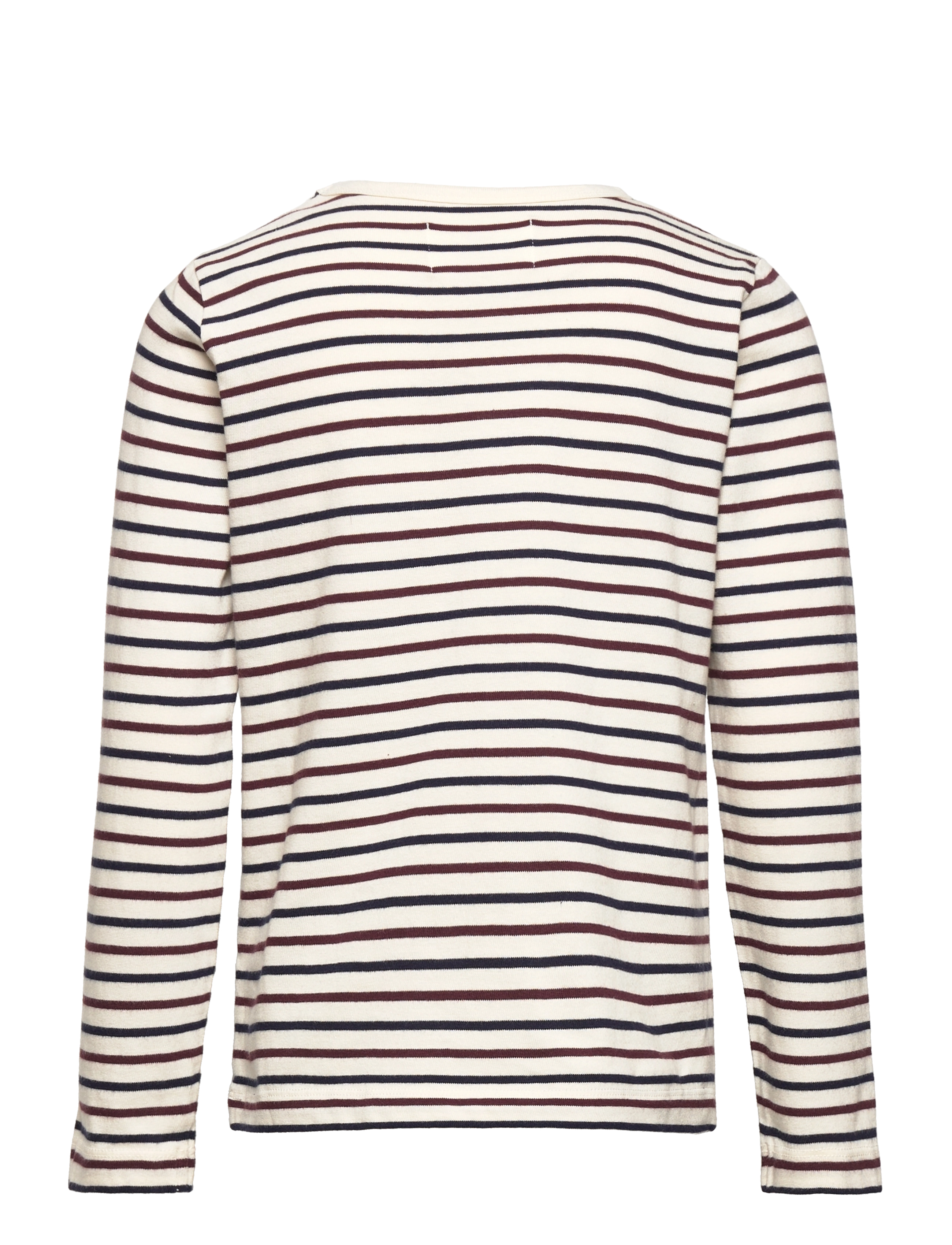 Wood Wood - Kim Typo kids LS - off-white/burgundy stripes - 1