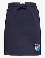 Sky stacked logo kids skirt - NAVY