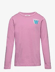 Wood Wood - Kim stacked logo junior long sleeve - pitkähihaiset paidat - rosy lavender - 0