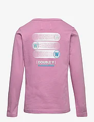 Wood Wood - Kim stacked logo junior long sleeve - pitkähihaiset paidat - rosy lavender - 1