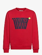Rod badge logo junior sweatshirt - APPLE RED