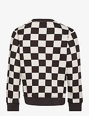 Wood Wood - Rod junior checkered sweatshirt - medvilniniai megztiniai ir džemperiai su gobtuvu - off-white/black coffee aop - 1