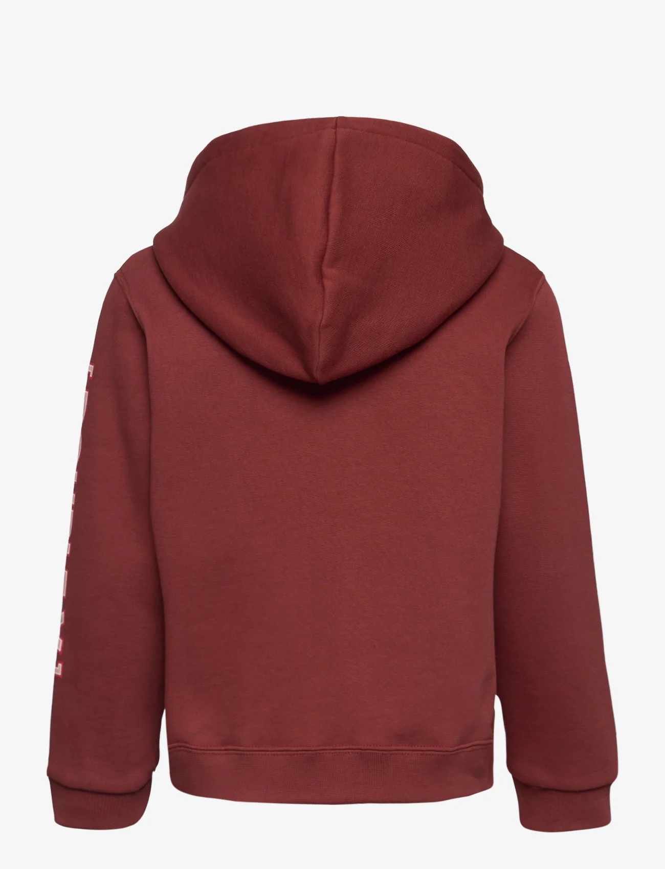 Wood Wood - Izzy kids sleeve print hoodie - sweatshirts & hoodies - autumn red - 1