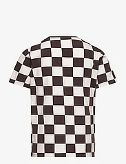 Wood Wood - Ola junior checkered T-shirt - short-sleeved - off-white/black coffee aop - 1