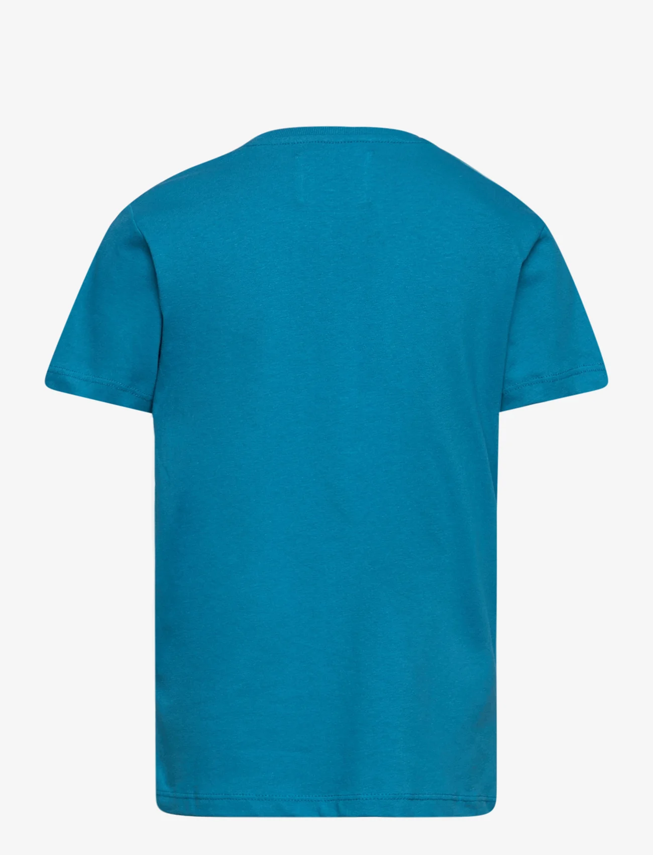 Wood Wood - Ola kids print T-shirt - short-sleeved - blue - 1