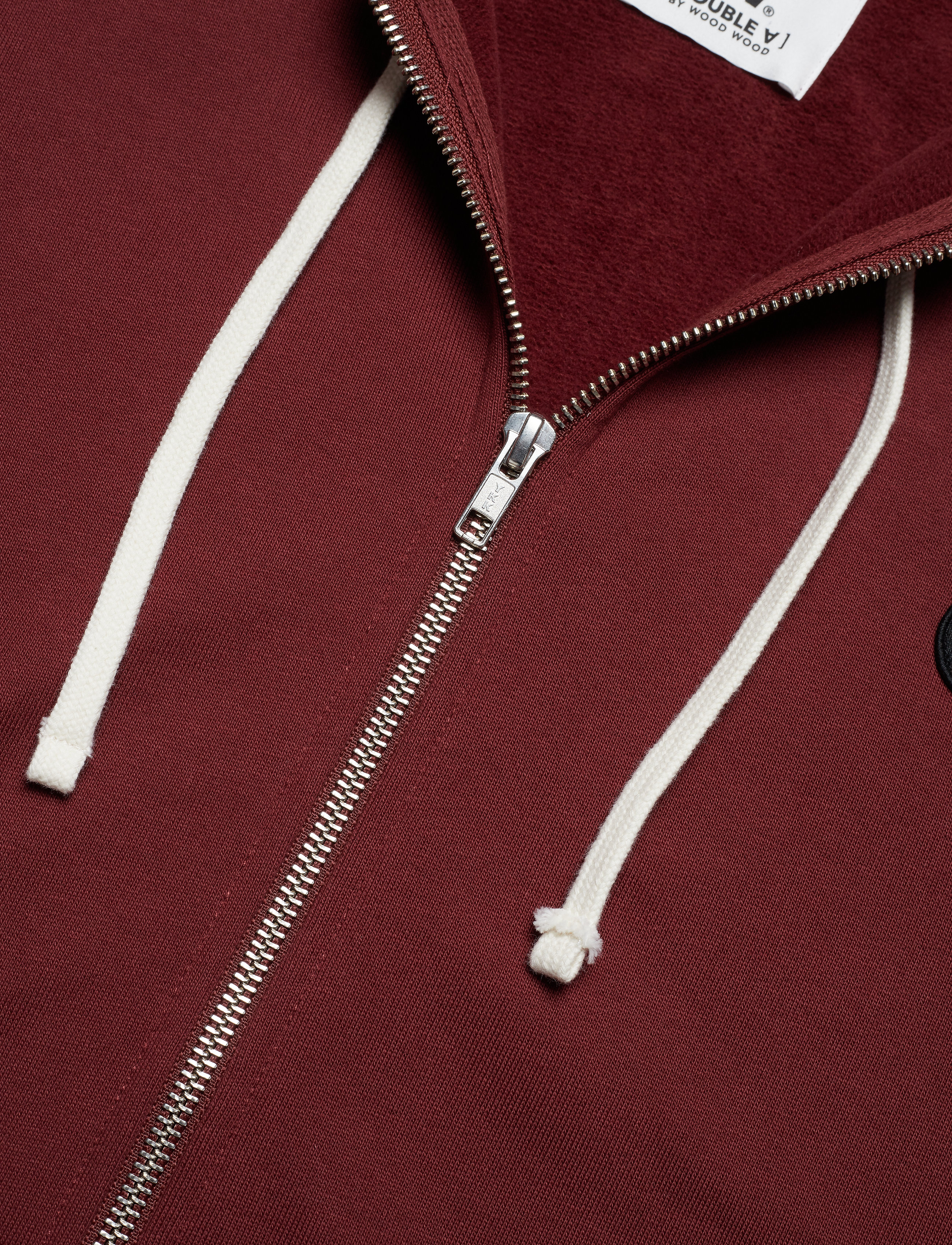 Wood Wood - Dan zip hoodie - dark red - 2
