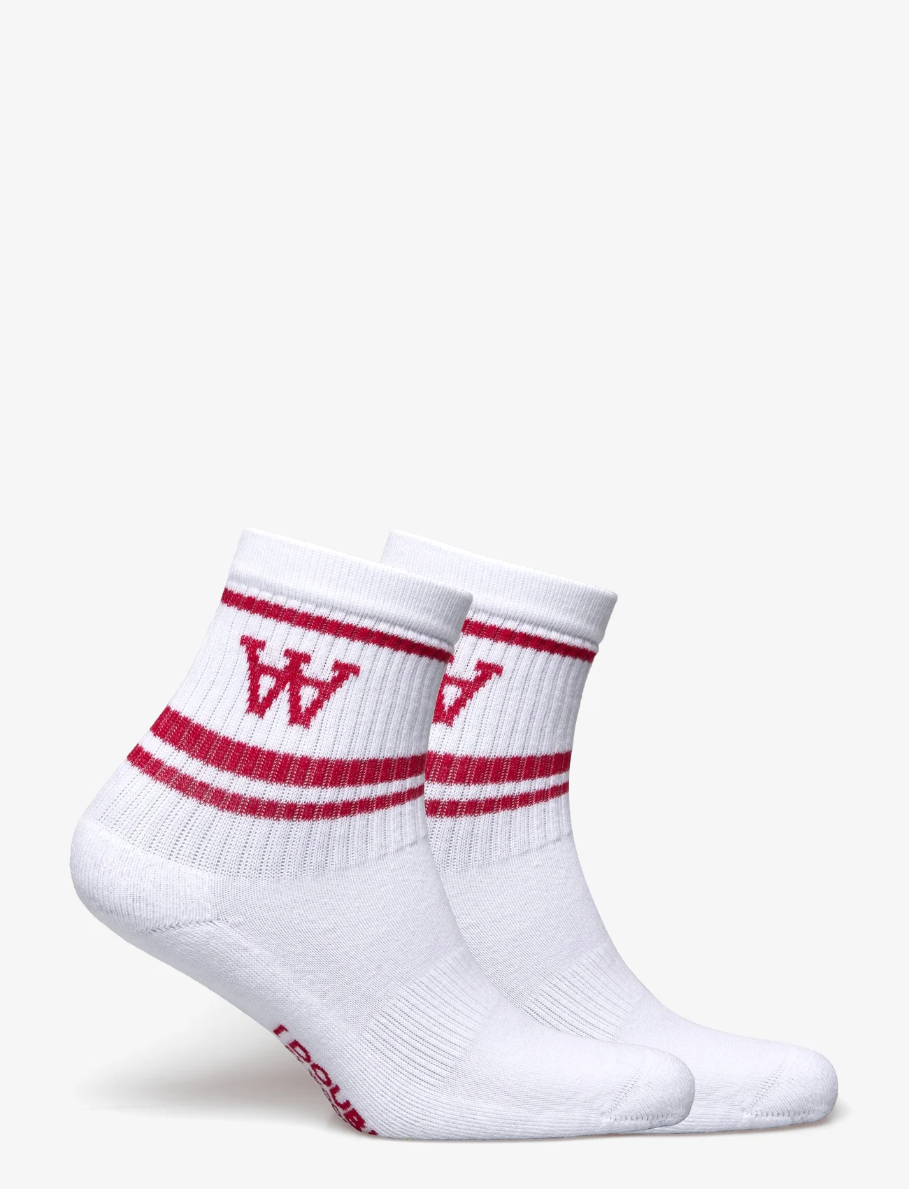 Wood Wood - Kids con 2-pack socks - laveste priser - white/red - 1