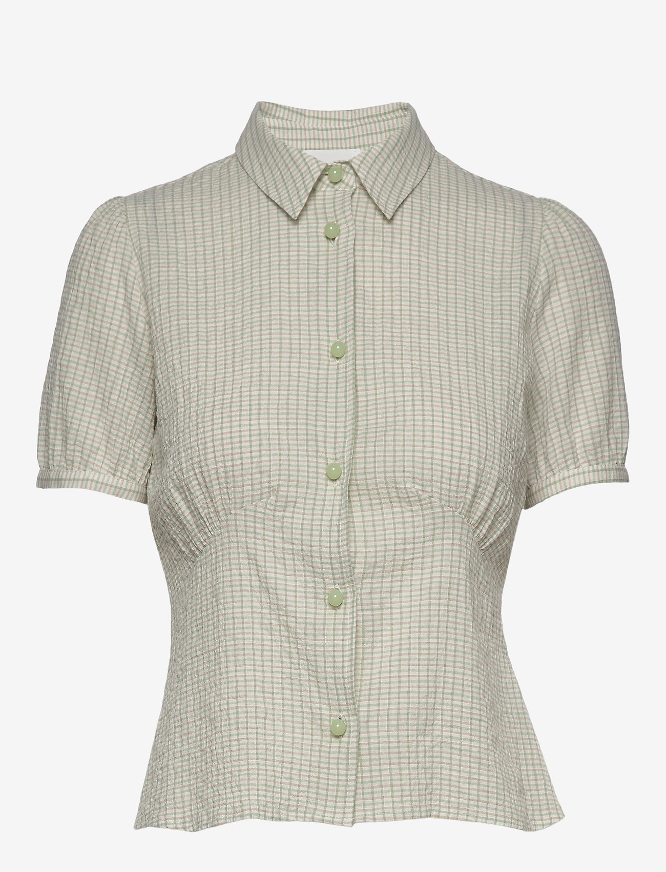 Wood Wood - Lila shirt - green check - 0