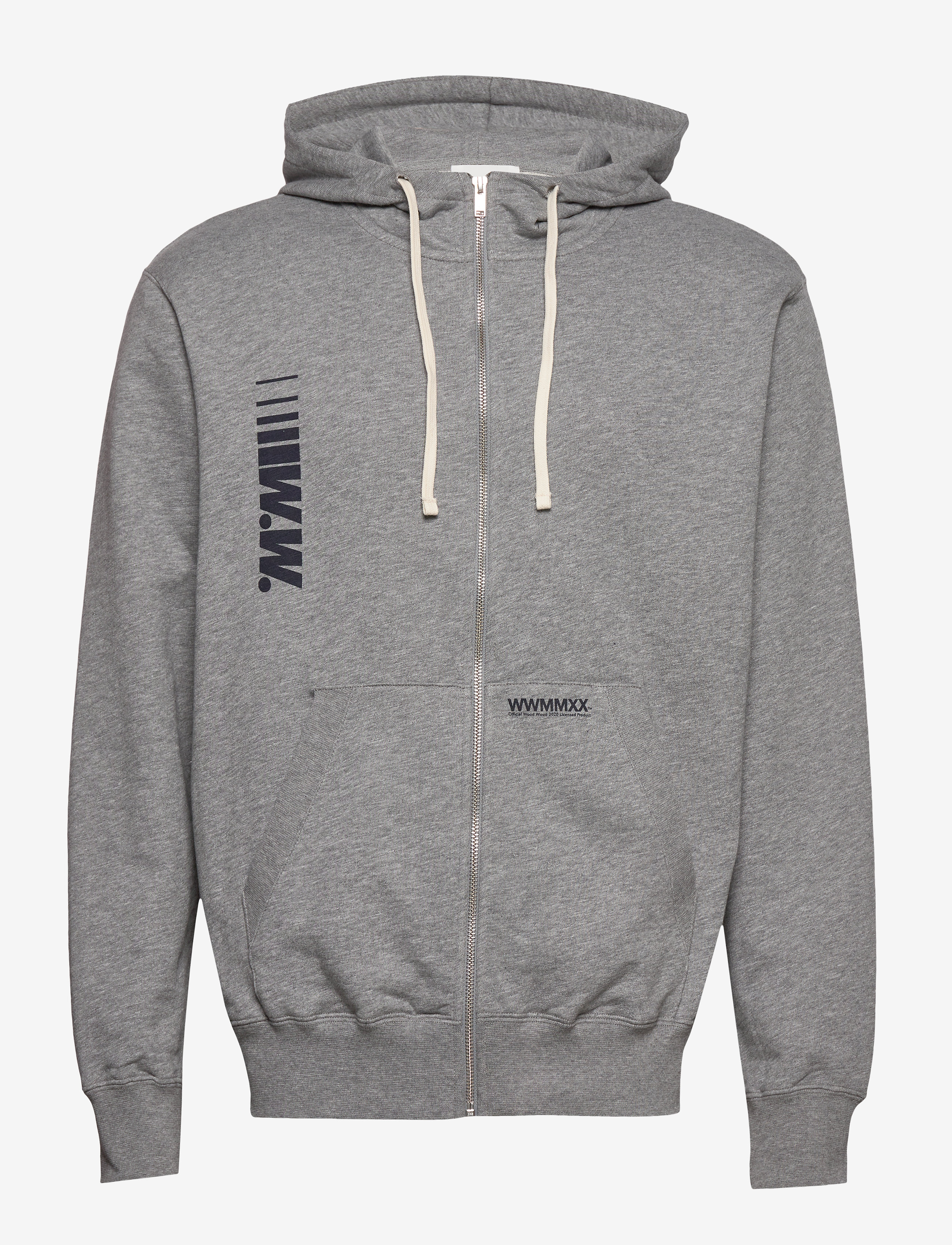 Wood Wood - Danny zip hoodie - grey melange - 0