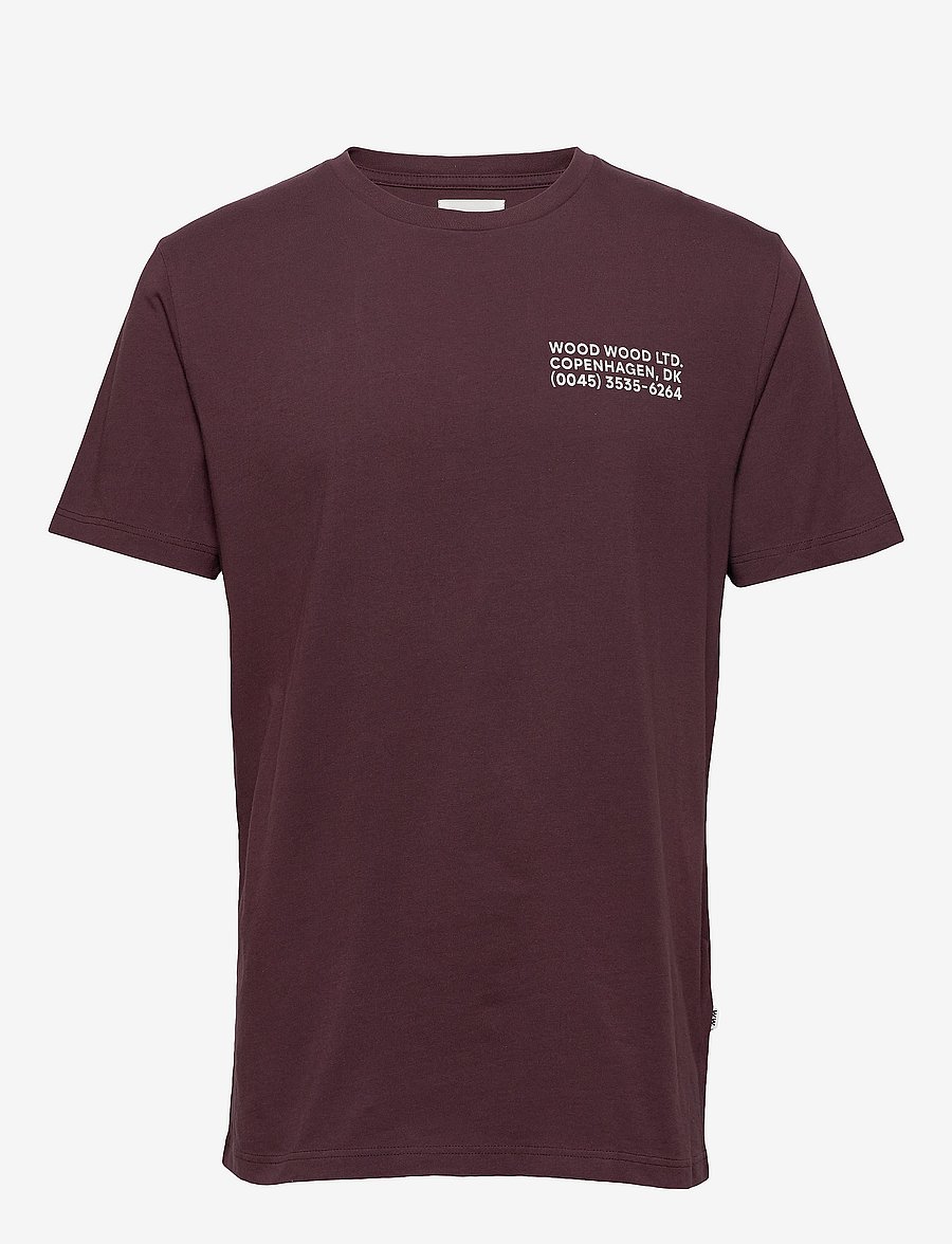Wood Wood - Info T-shirt - burgundy - 0