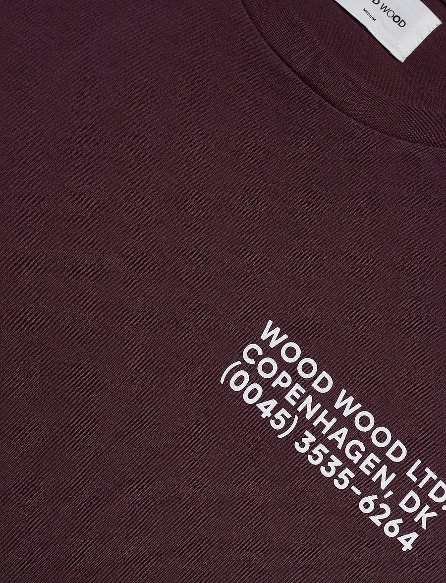 Wood Wood - Info T-shirt - burgundy - 2