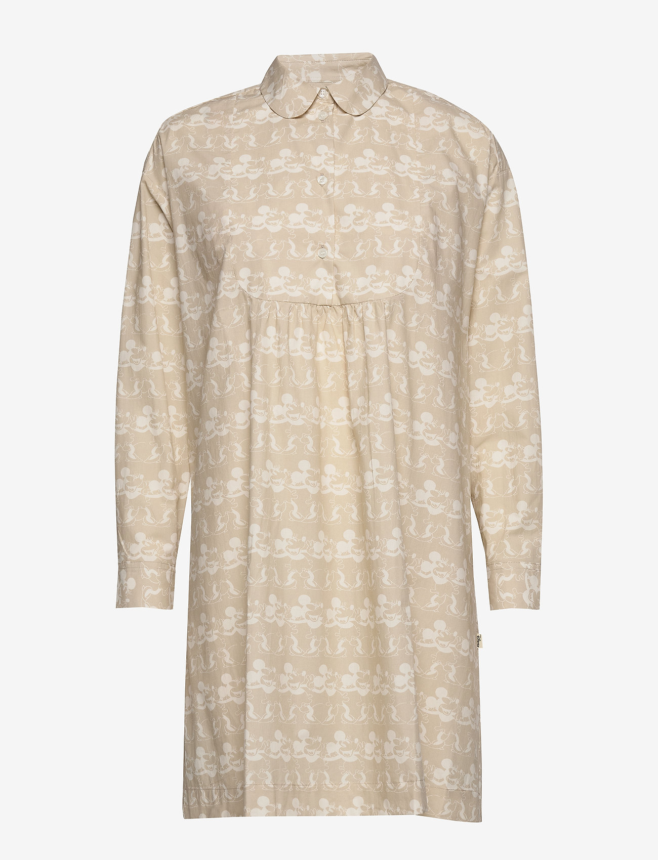 Wood Wood - Janica dress - sukienki koszulowe - beige aop - 0