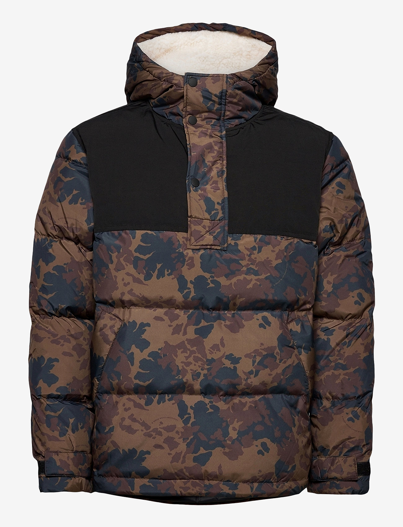 Wood Wood - Andy down anorak - khaki aop - 0