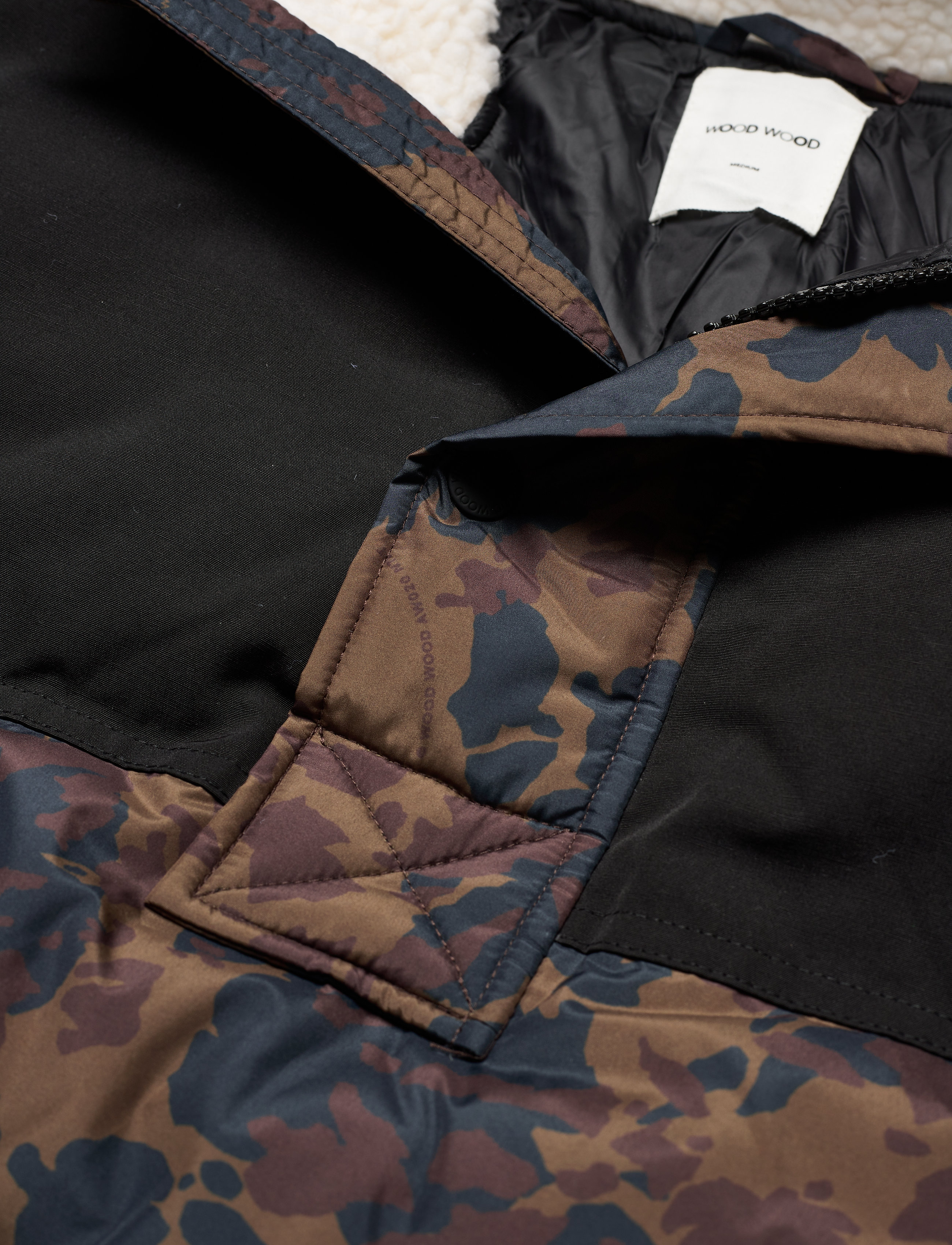 Wood Wood - Andy down anorak - khaki aop - 2
