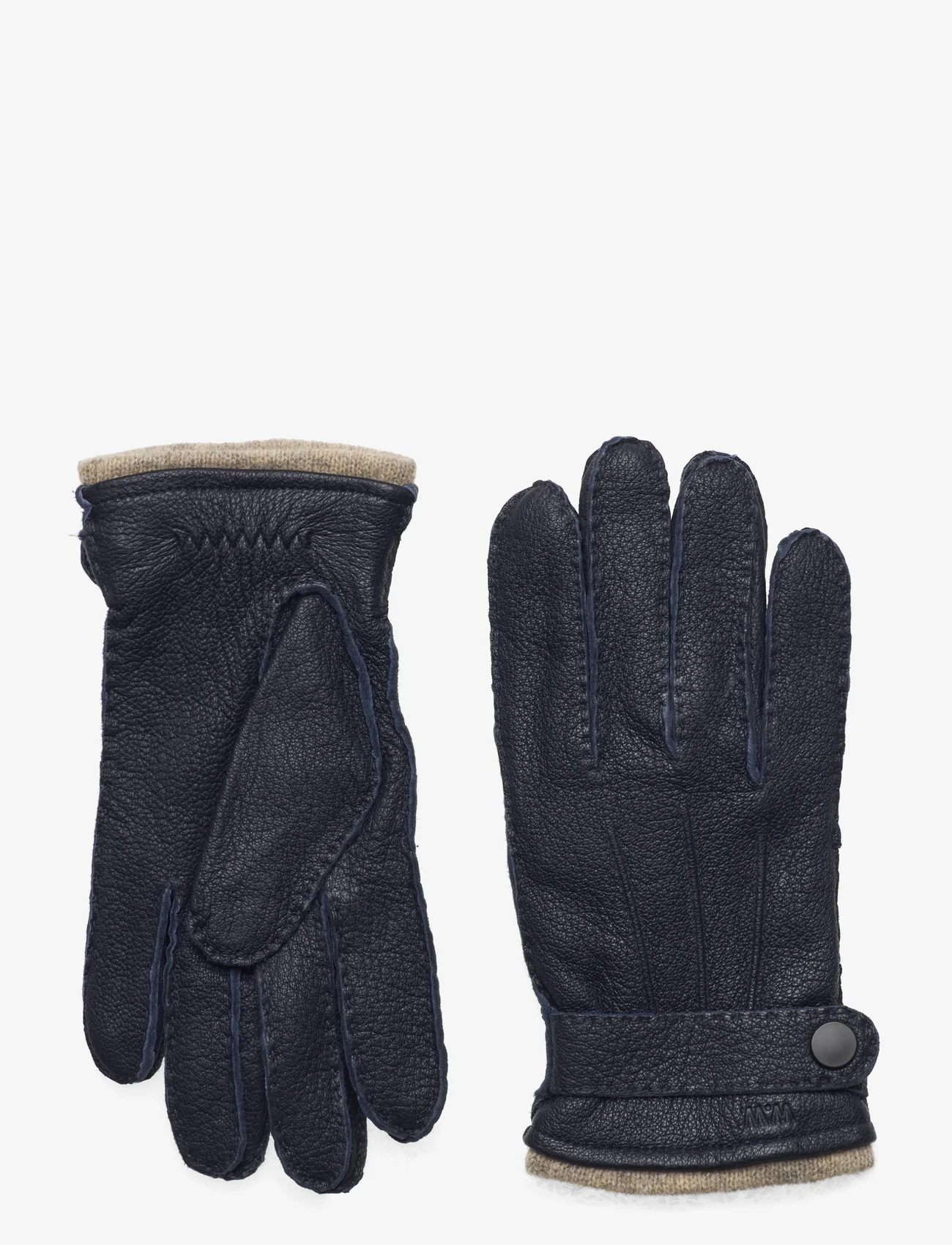 Wood Wood - Johan leather gloves - prezenty urodzinowe - navy - 0