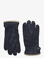 Johan leather gloves - NAVY