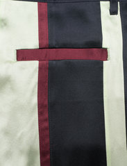 Wood Wood - Bella satin trousers - leveälahkeiset housut - navy color block - 4