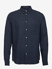 Andrew cotton linen shirt - NAVY