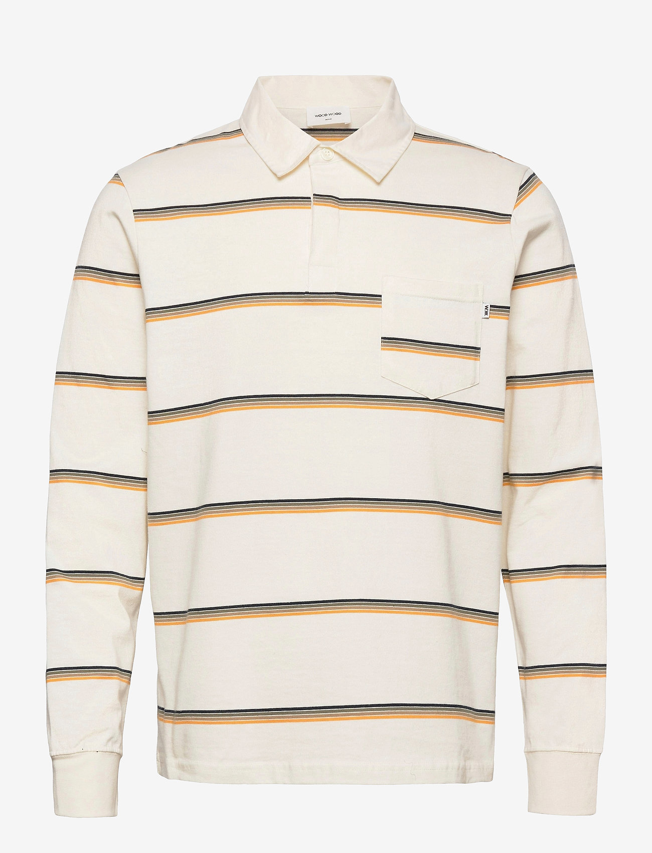 Wood Wood - Beck polo long sleeve - off-white stripes - 0