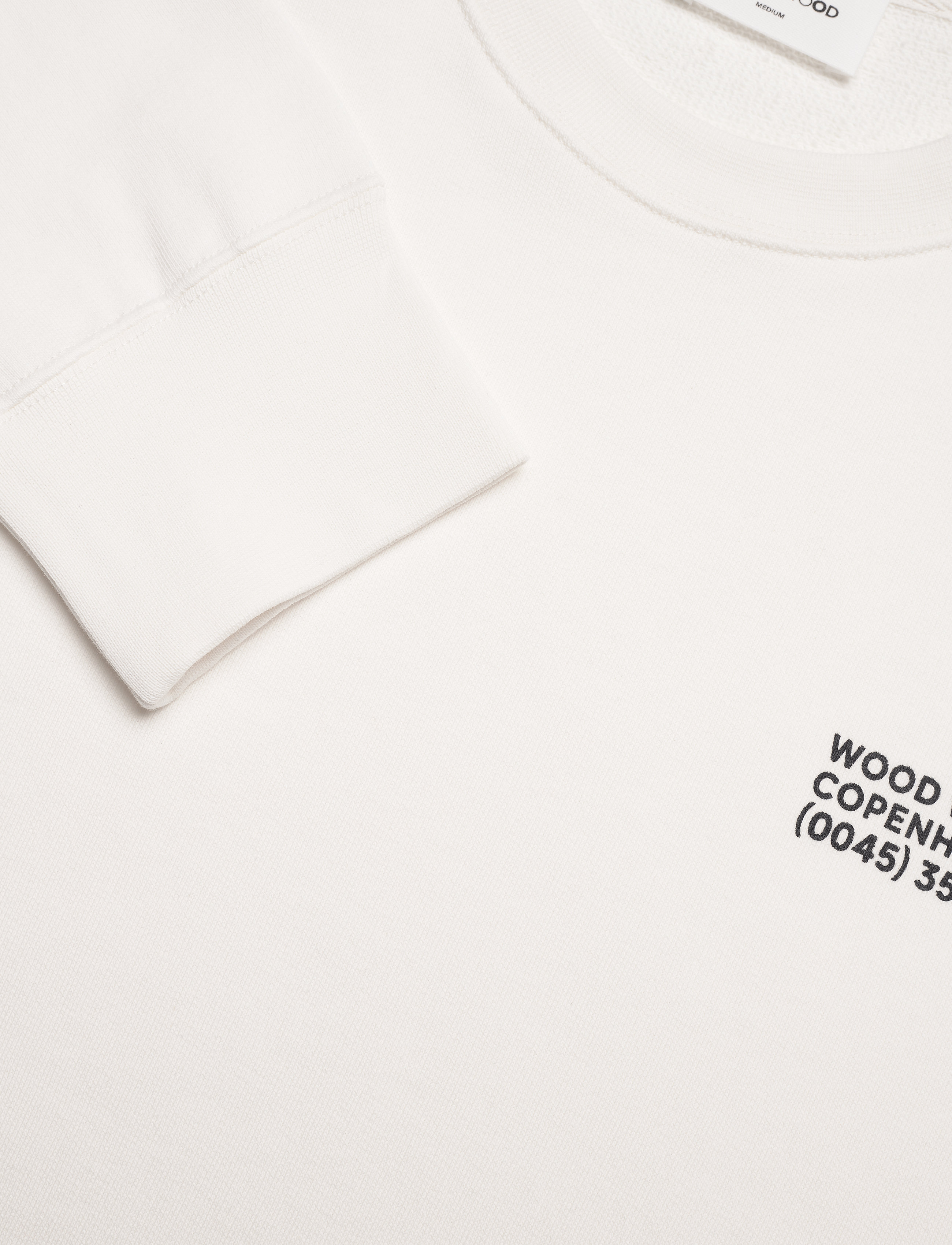 Wood Wood - Hugh info sweatshirt - off-white - 2