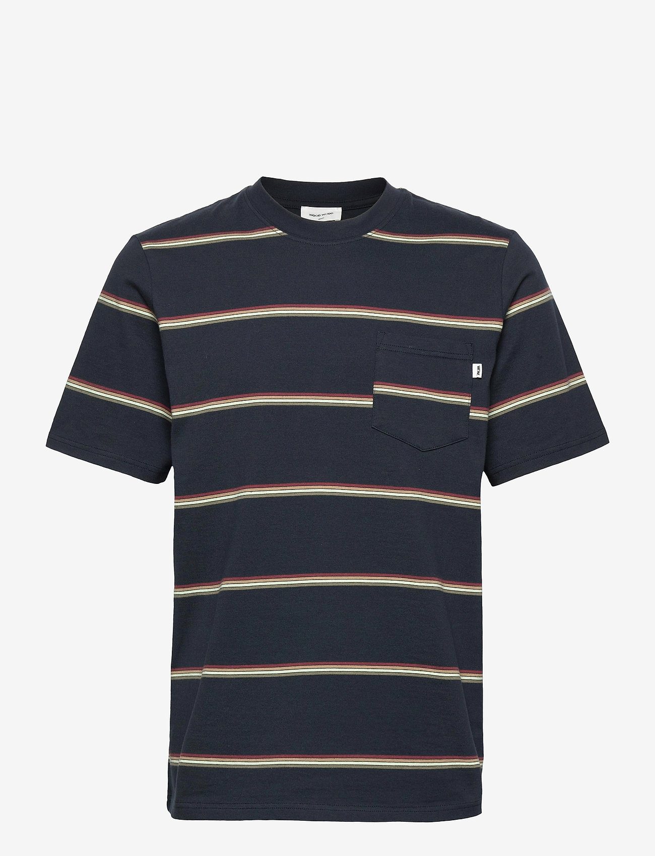 Wood Wood - Bobby stripe T-shirt - navy stripes - 0