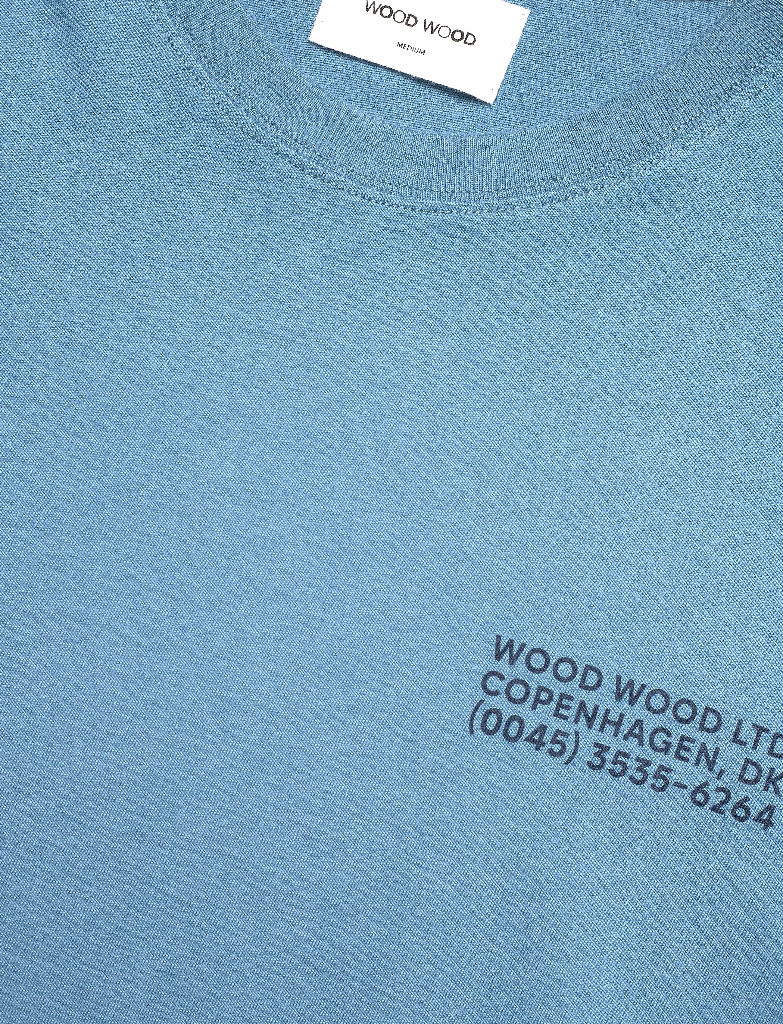 Wood Wood - Sami info T-shirt - dusty blue - 2