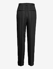 Wood Wood - Evelyn block stripe trousers - bikses ar taisnām starām - black - 1
