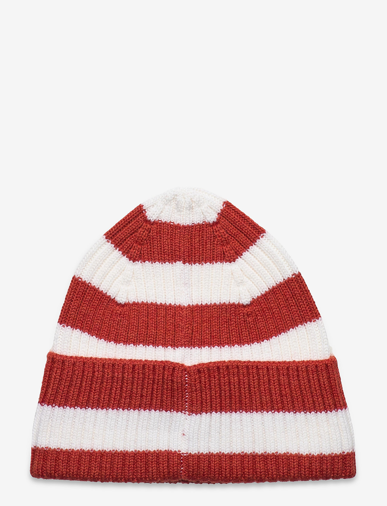Wood Wood - Luca stripe beanie - blood orange - 1