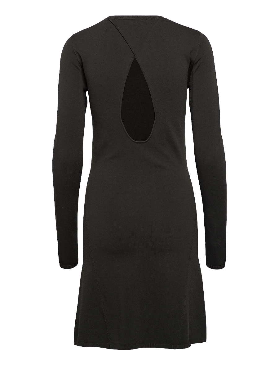WOOD WOOD - Klara fine rib dress - midi kjoler - dark green - 1