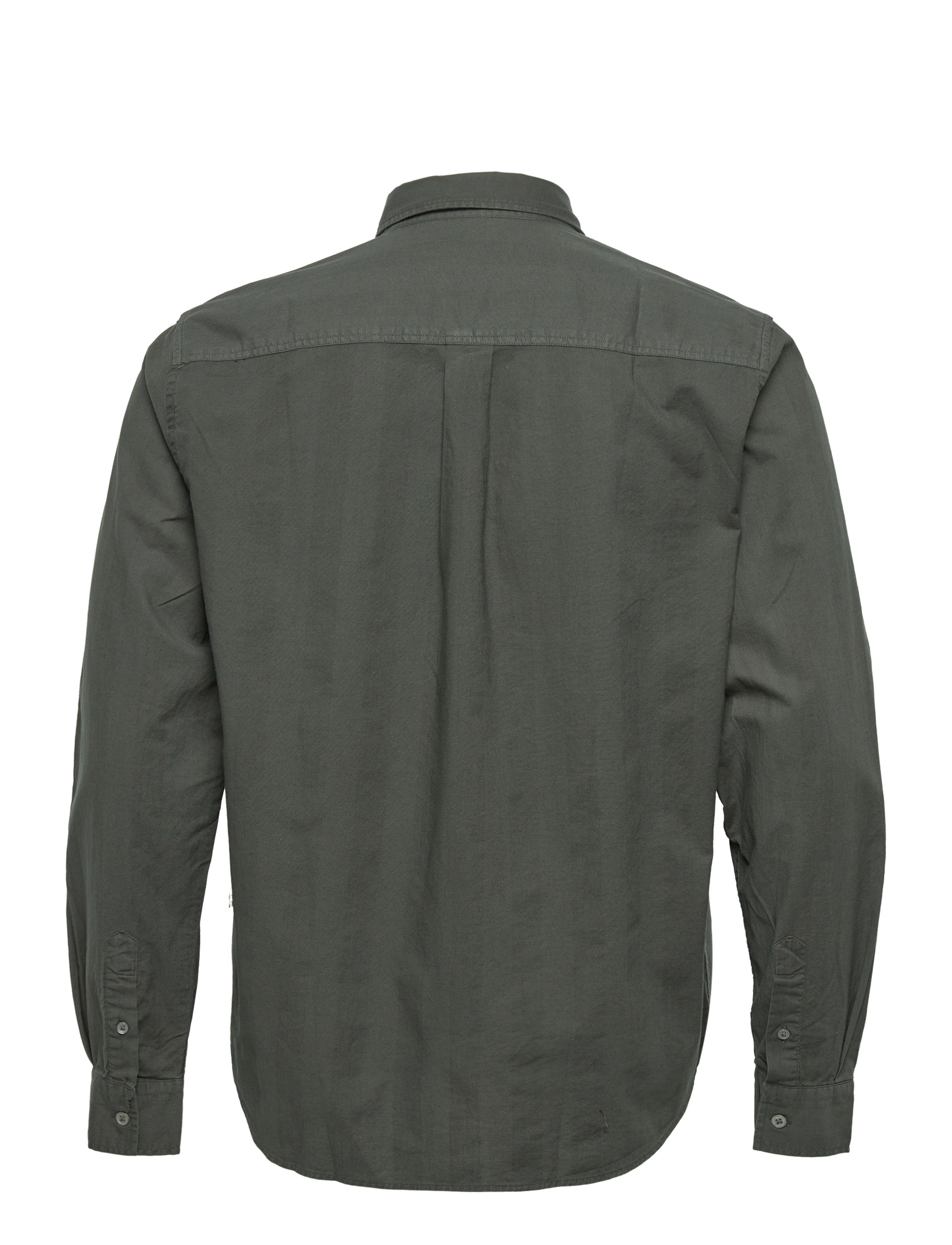 Wood Wood - Andrew BD cotton shirt - dark green - 1