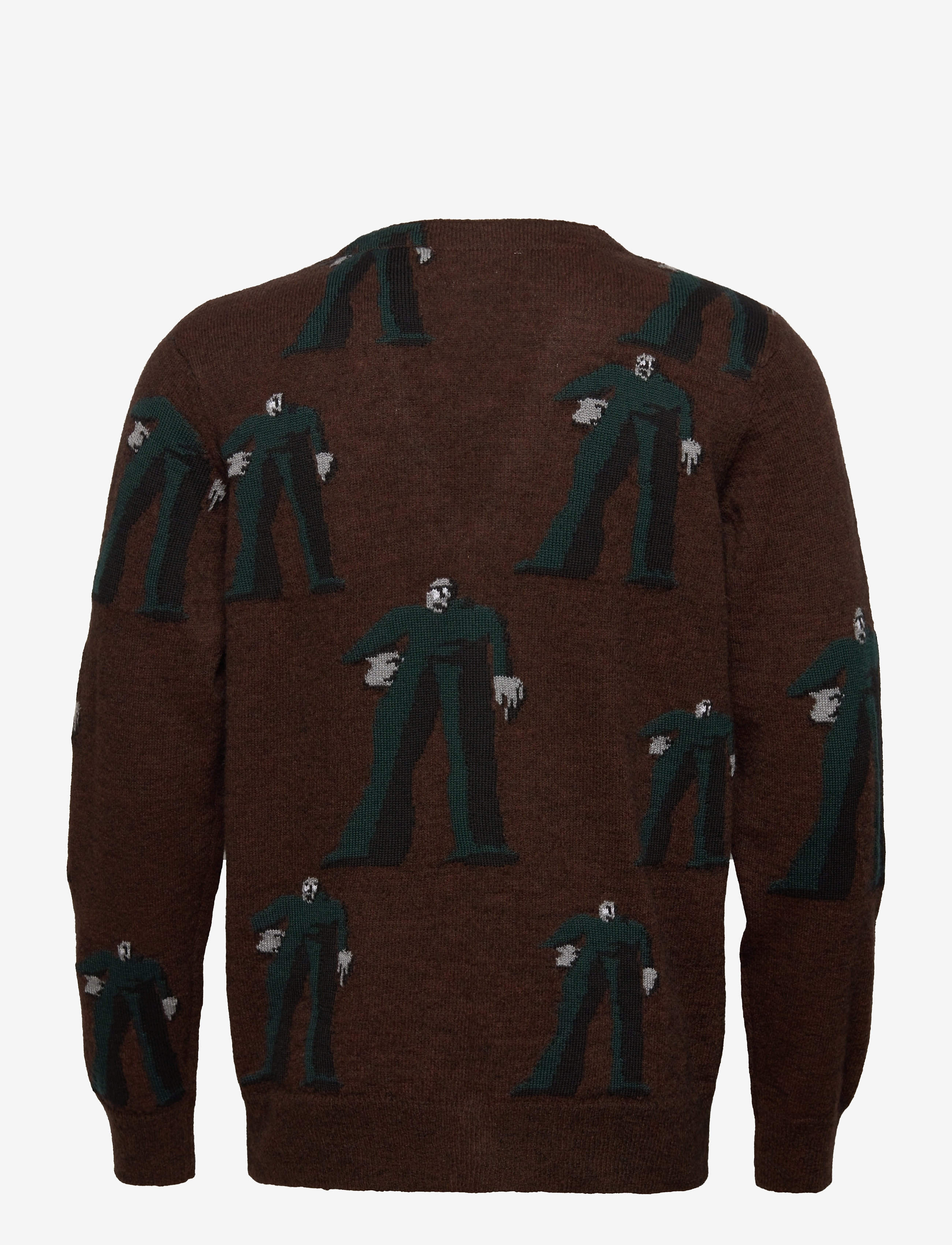 Wood Wood - Kalle JM jogger jacquard cardigan - bordeaux - 1