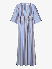 Wood Wood - Sabine poplin stripe dress - midi-kleider - light blue - 0