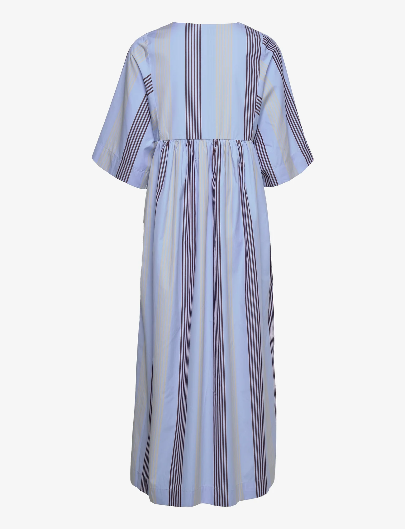 Wood Wood - Sabine poplin stripe dress - midi-kleider - light blue - 1