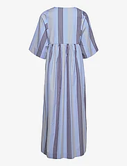 Wood Wood - Sabine poplin stripe dress - midi jurken - light blue - 1