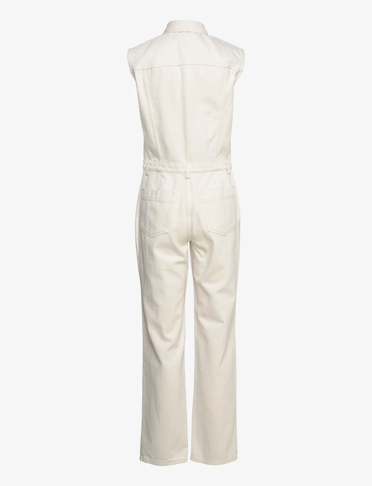 Wood Wood - Julia rigid denim jumpsuit - moterims - off-white - 1