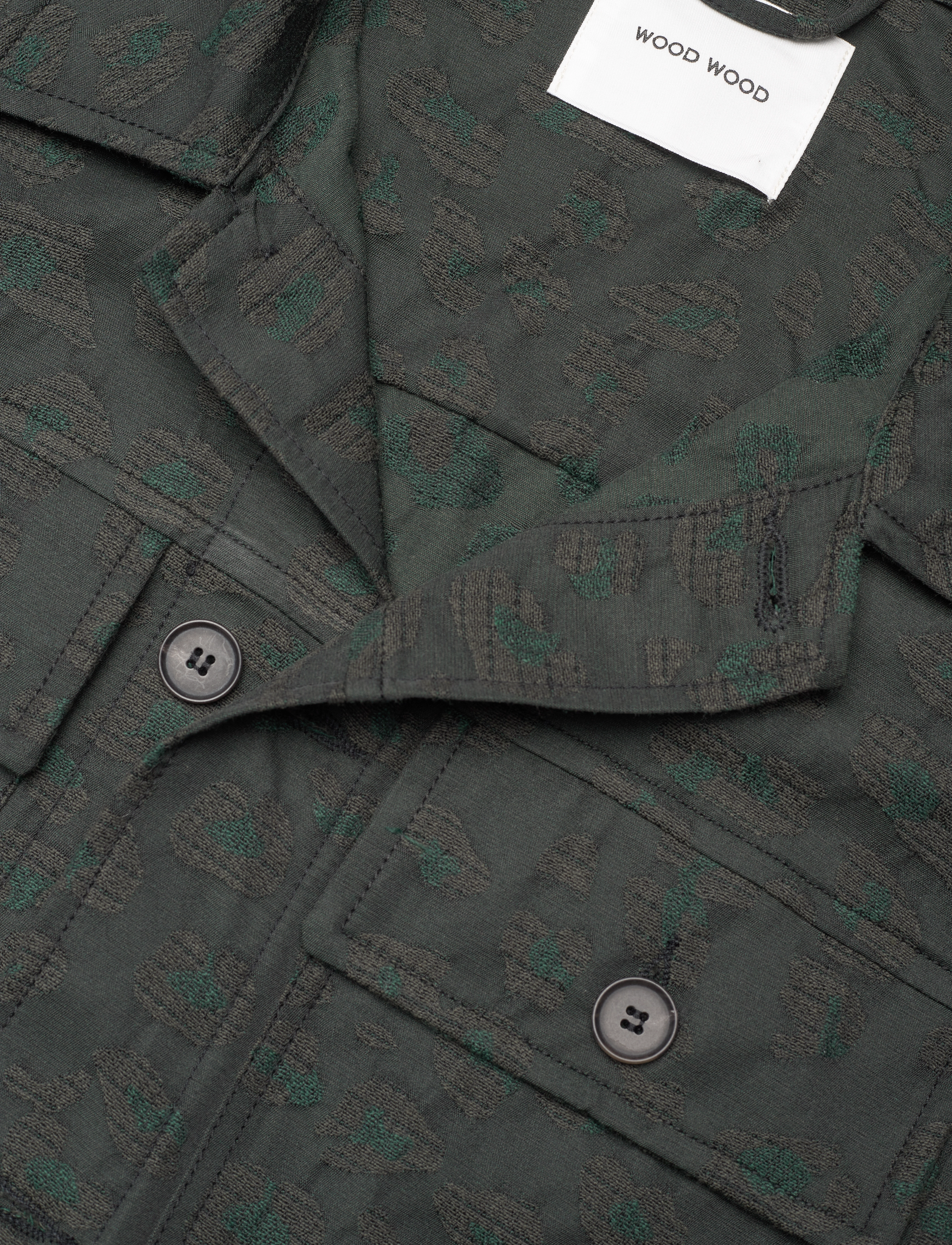 Wood Wood - Clint jacquard shirt - dark green - 2
