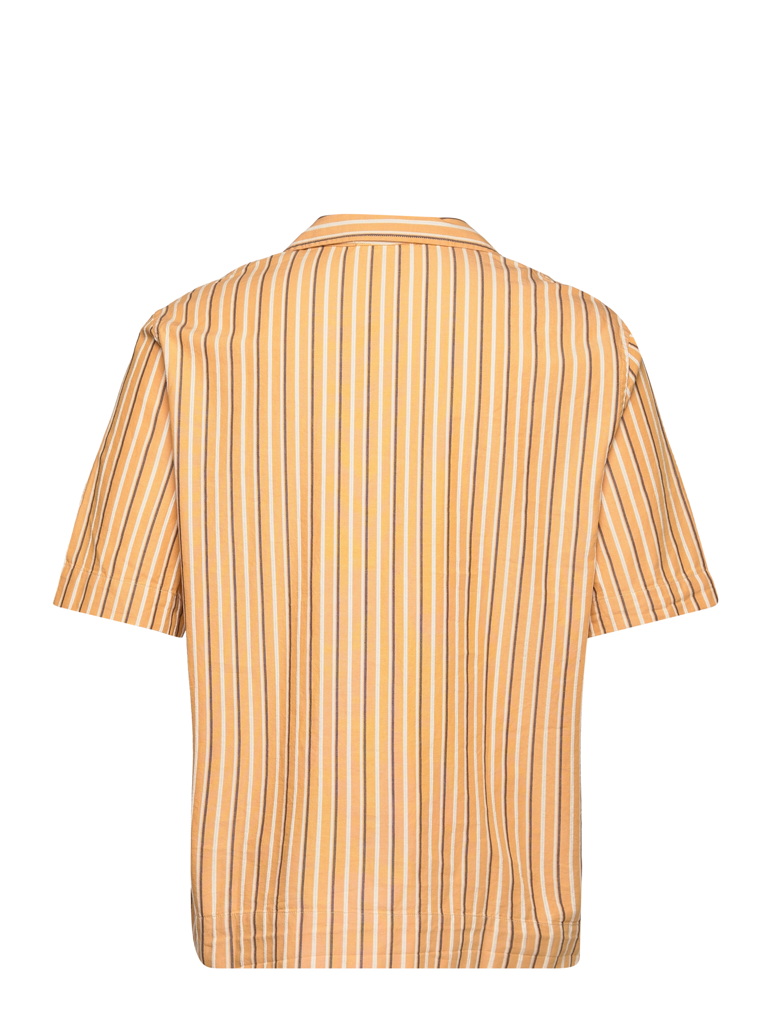 Wood Wood - Johan dobby stripe ss shirt - ochre - 1