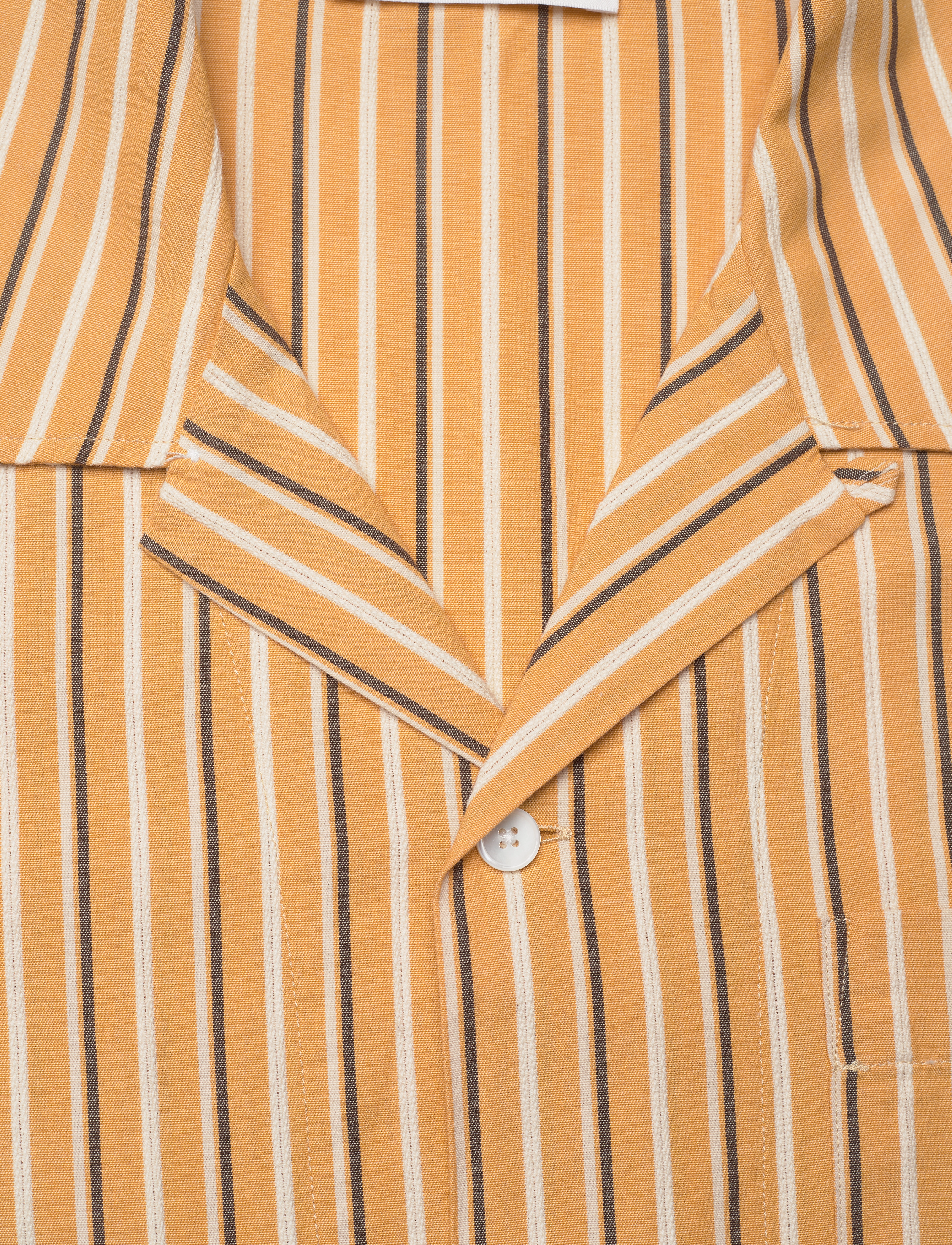 Wood Wood - Johan dobby stripe ss shirt - ochre - 2